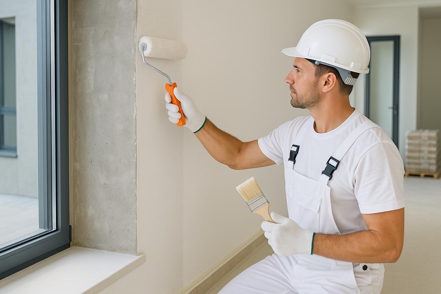 A importância da pintura na finalização da obra está em garantir proteção, durabilidade e estética, valorizando e preservando o imóvel com planejamento adequado. (imagem gerada com inteligência artificial)