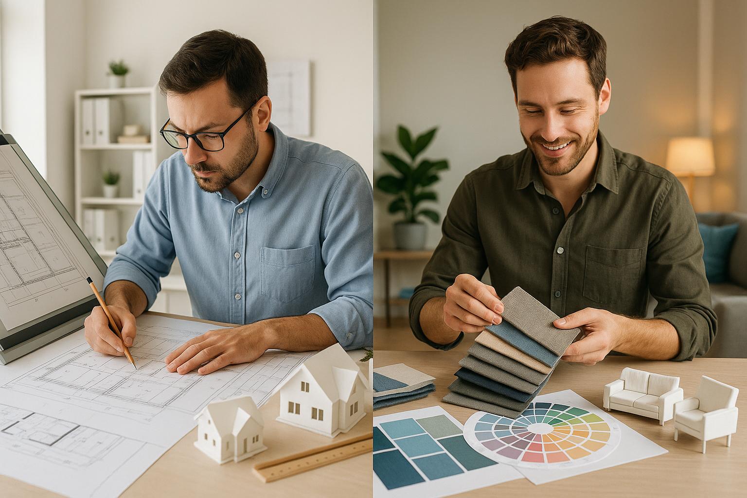 Arquiteto ou designer de interiores: descubra qual profissional escolher para garantir um projeto funcional, estético e adequado às suas necessidades. (imagem gerada com inteligência artificial)