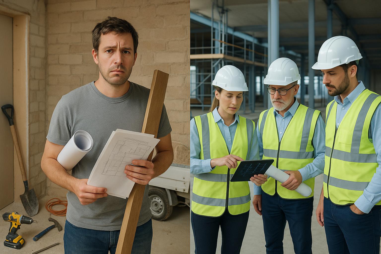 Construir sozinho ou contratar envolve avaliar custos, tempo e segurança para garantir qualidade e economia no sucesso do seu projeto de obra. (imagem gerada com inteligência artificial)