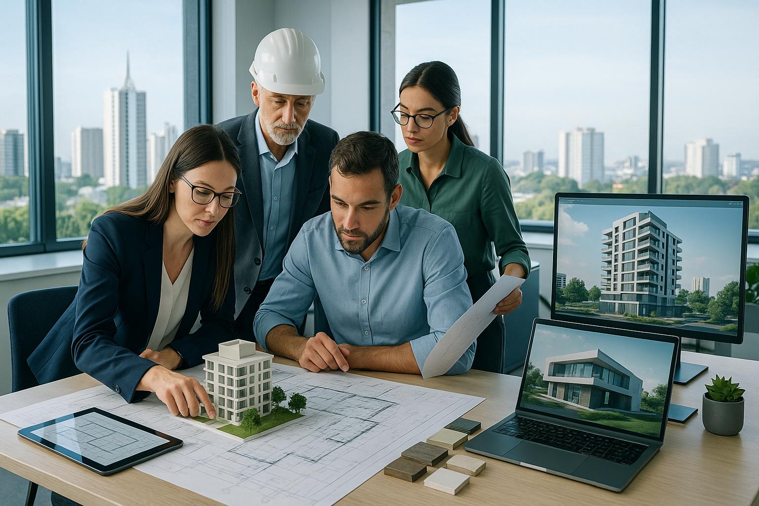 Ward Engenharia é referência em Engenharia e Arquitetura Maringá, oferecendo projetos personalizados e obras completas com qualidade e inovação. (imagem gerada com inteligência artificial)