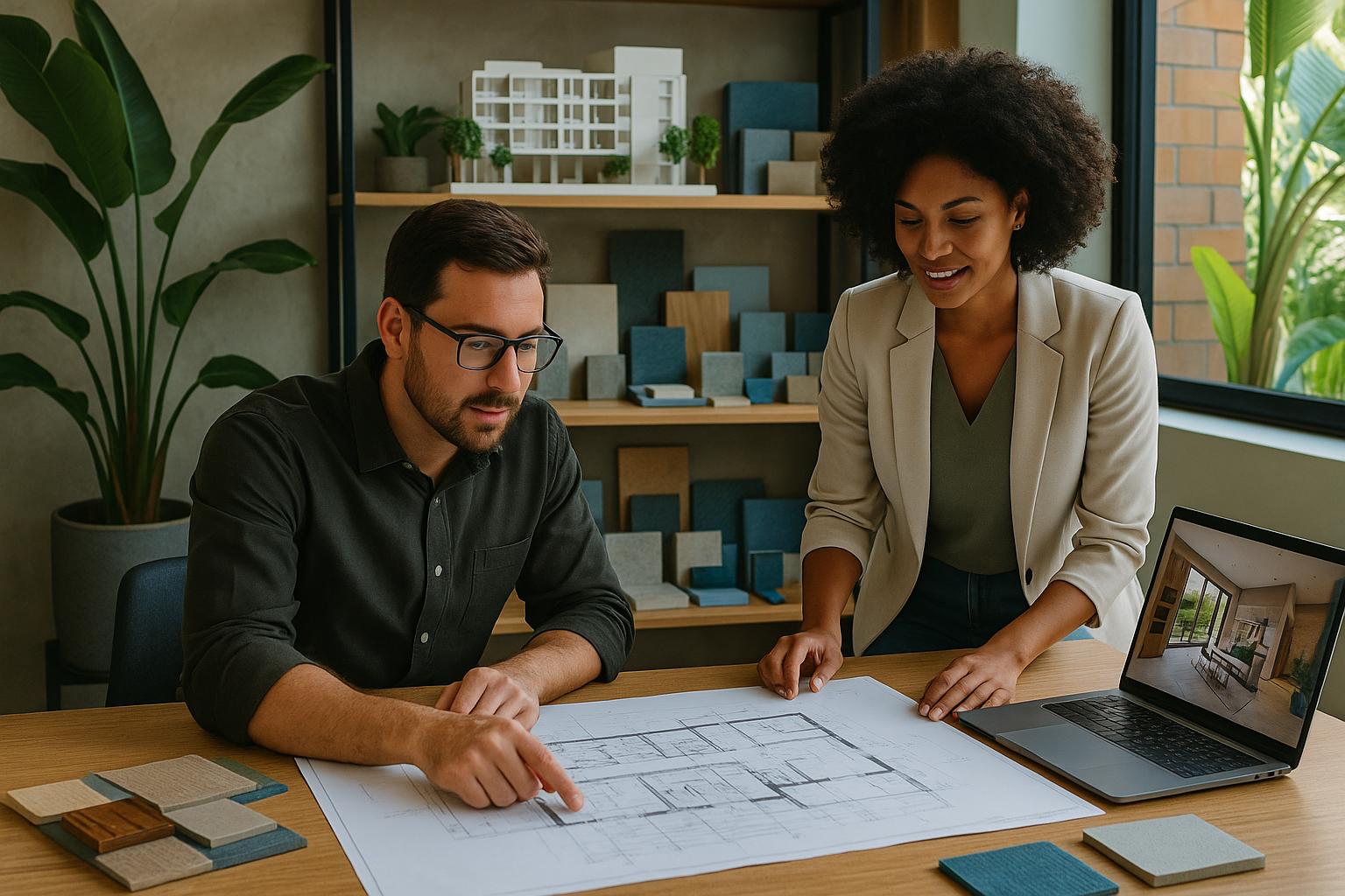 Planejar arquitetura e interiores em Maringá garante projetos funcionais, integrados e sustentáveis, evitando retrabalhos e valorizando seu investimento. (imagem gerada com inteligência artificial)