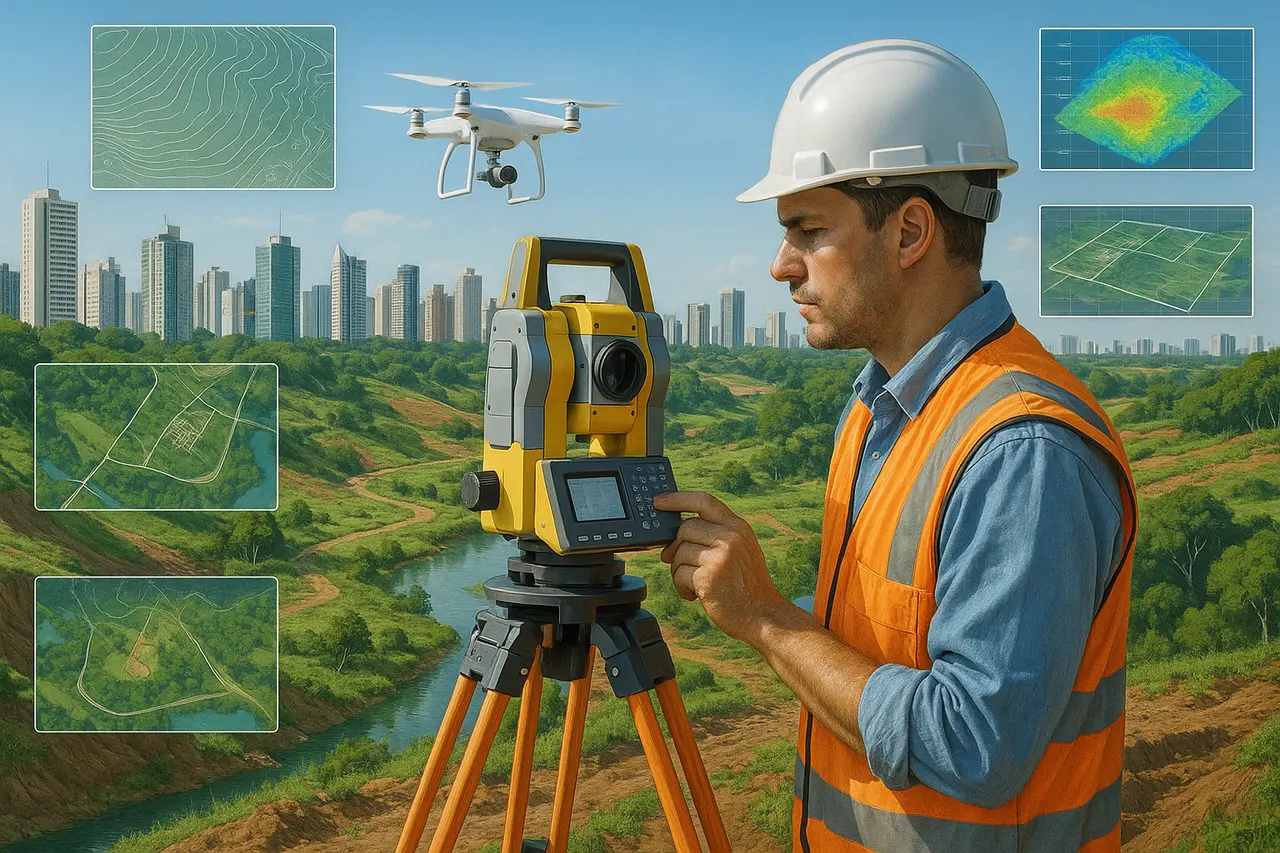 Mapeamento topográfico em Maringá: essencial para obras seguras e legais